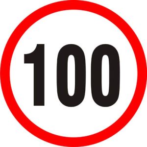 Naklejka Ogranicznik Prędkości  100