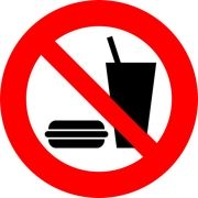 Naklejka Zakaz Wstępu z Posiłkami